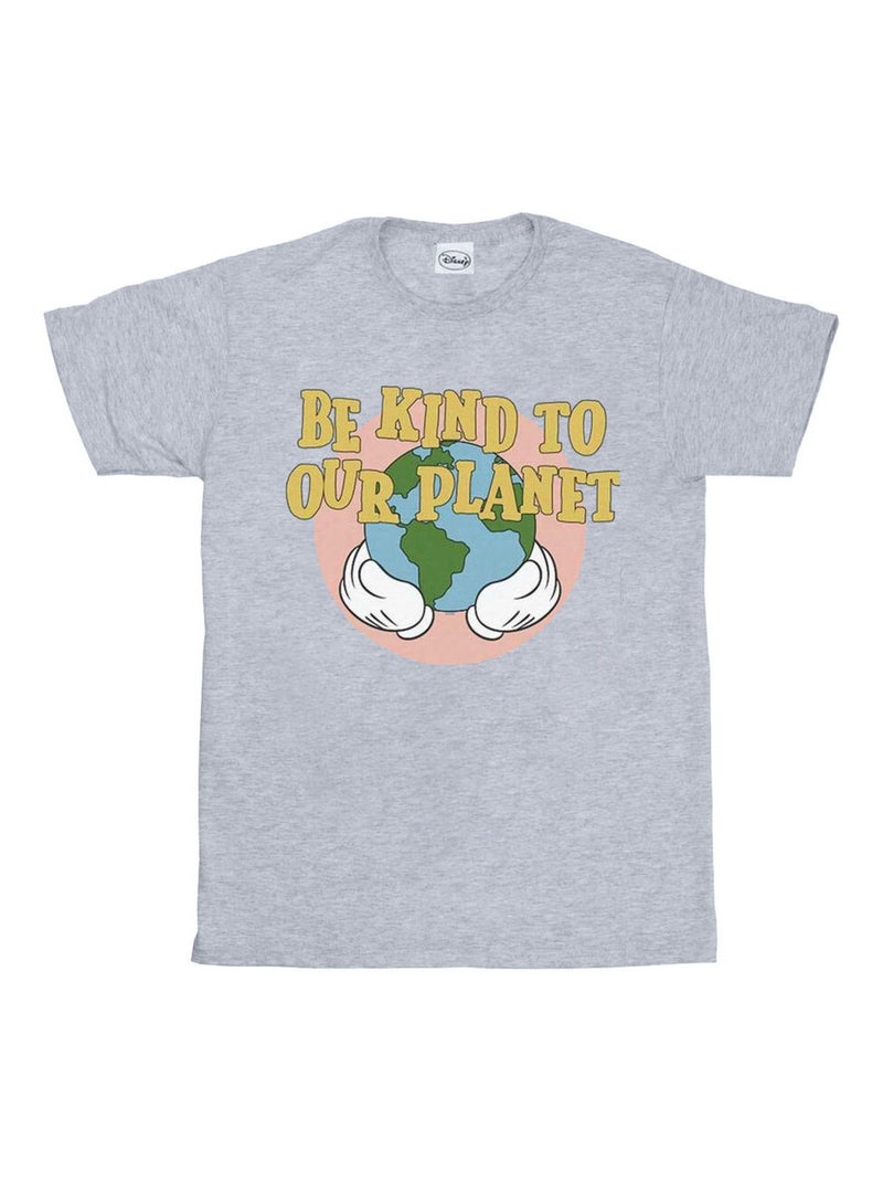 Disney - T-shirt BE KIND TO OUR PLANET Gris chiné - Kiabi