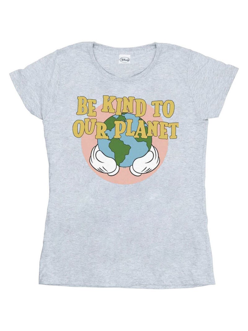 Disney - T-shirt BE KIND TO OUR PLANET Gris chiné - Kiabi