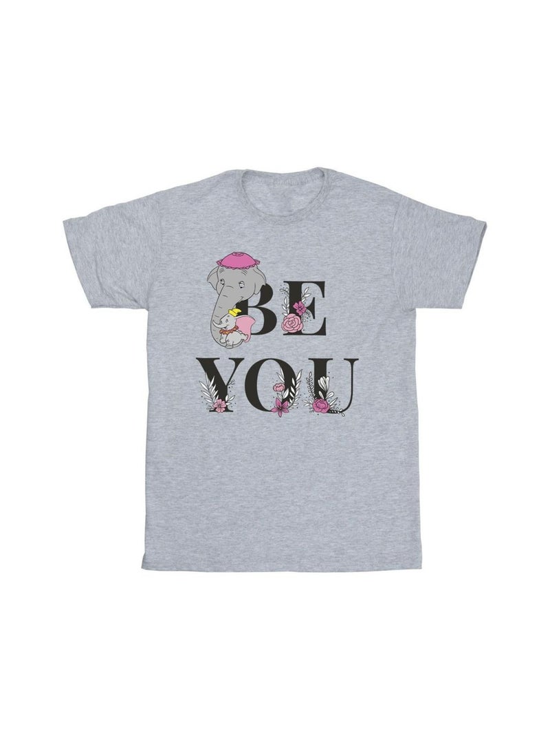 Disney - T-shirt BE YOU Gris chiné - Kiabi