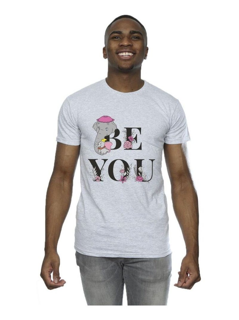 Disney - T-shirt BE YOU Gris chiné - Kiabi