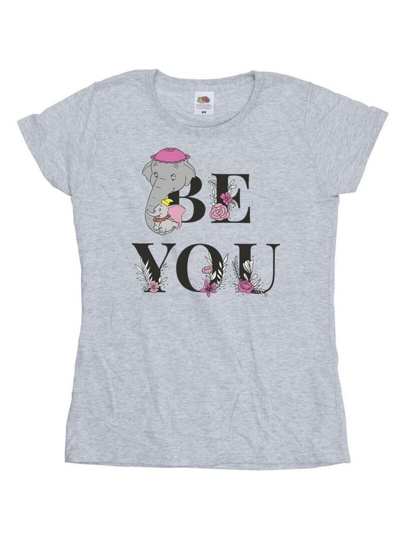 Disney - T-shirt BE YOU Gris chiné - Kiabi