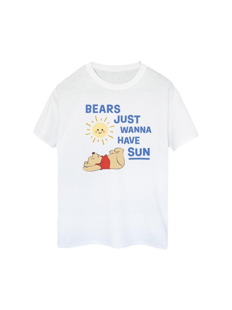 Disney - T-shirt BEARS JUST WANNA HAVE SUN Blanc - Kiabi