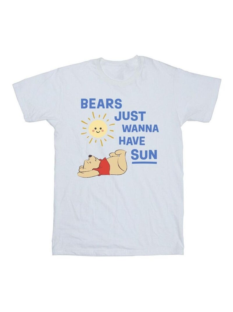 Disney - T-shirt BEARS JUST WANNA HAVE SUN Blanc - Kiabi