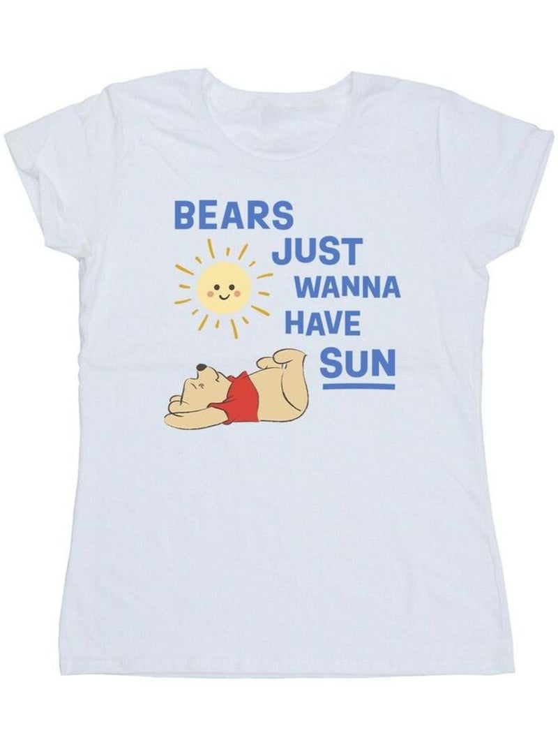 Disney - T-shirt BEARS JUST WANNA HAVE SUN Blanc - Kiabi