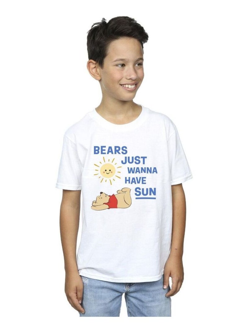 Disney - T-shirt BEARS JUST WANNA HAVE SUN Blanc - Kiabi