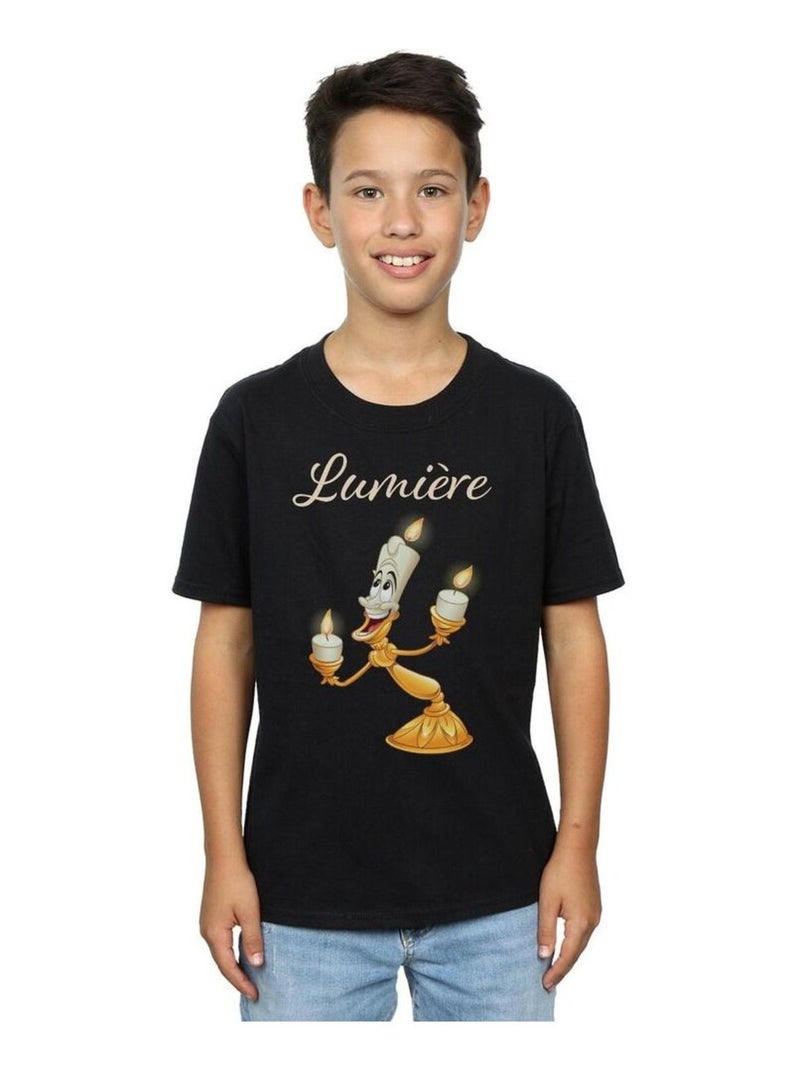 Disney - T-shirt BEAUTY AND THE BEAST BE OUR GUEST Noir - Kiabi
