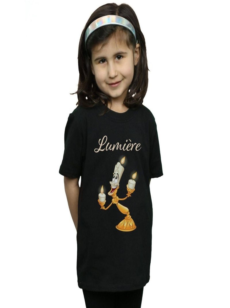 Disney - T-shirt BEAUTY AND THE BEAST BE OUR GUEST Noir - Kiabi