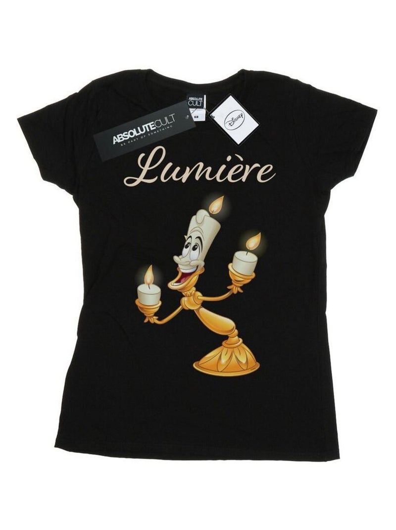 Disney - T-shirt BEAUTY AND THE BEAST BE OUR GUEST Noir - Kiabi
