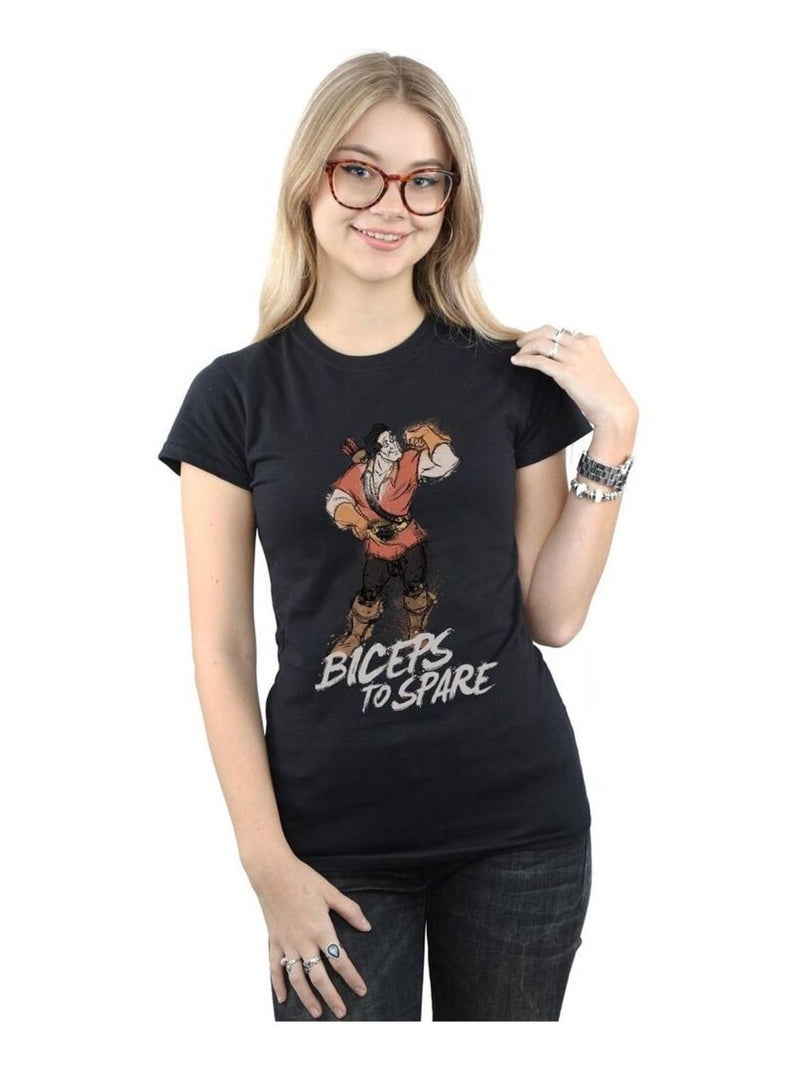 Disney - T-shirt BEAUTY AND THE BEAST BICEPS TO SPARE Noir - Kiabi