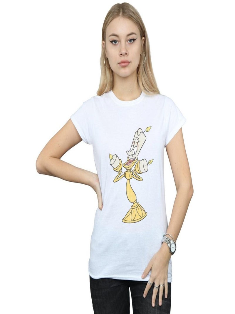 Disney - T-shirt BEAUTY AND THE BEAST Blanc - Kiabi