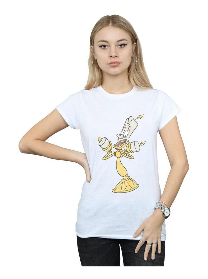Disney - T-shirt BEAUTY AND THE BEAST Blanc - Kiabi