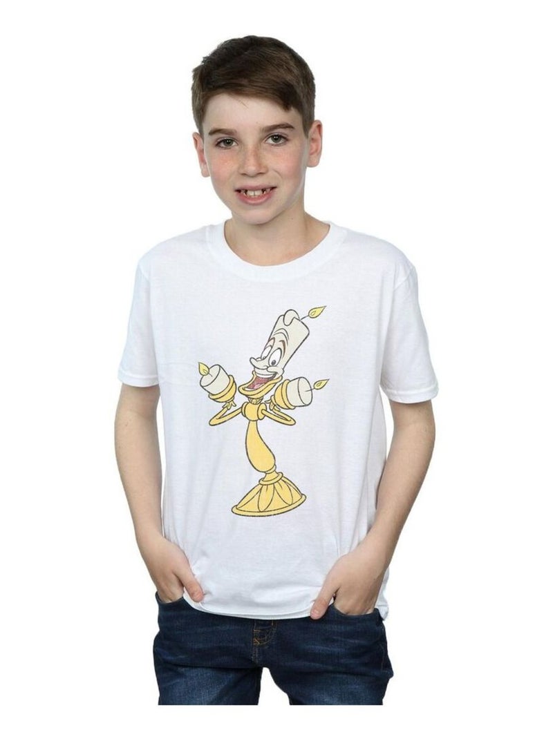 Disney - T-shirt BEAUTY AND THE BEAST Blanc - Kiabi