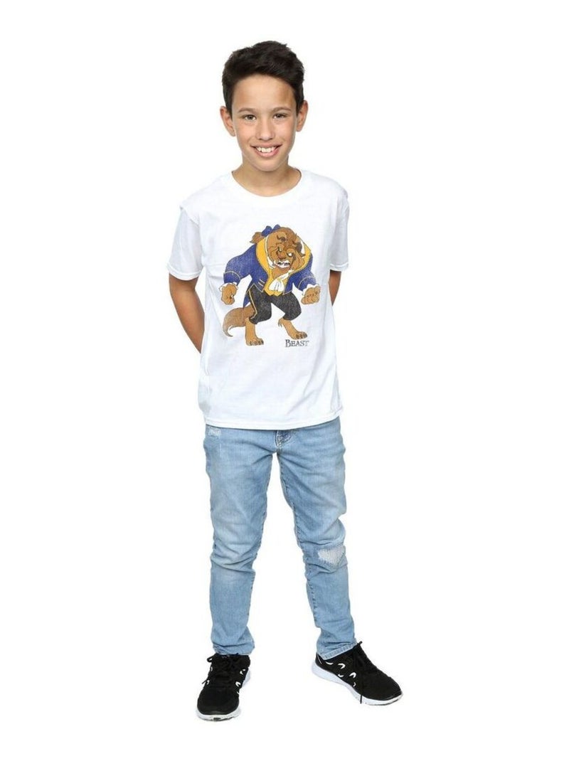Disney - T-shirt BEAUTY AND THE BEAST Blanc - Kiabi