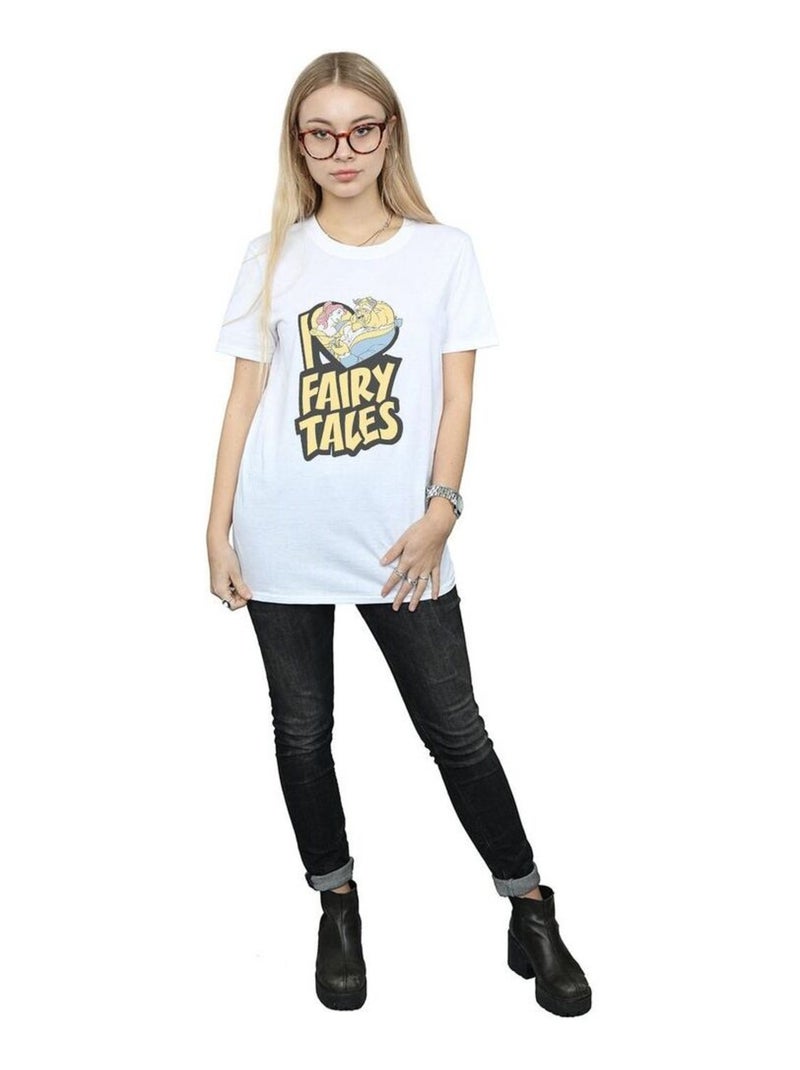 Disney - T-shirt BEAUTY AND THE BEAST FAIRY TALES Blanc - Kiabi