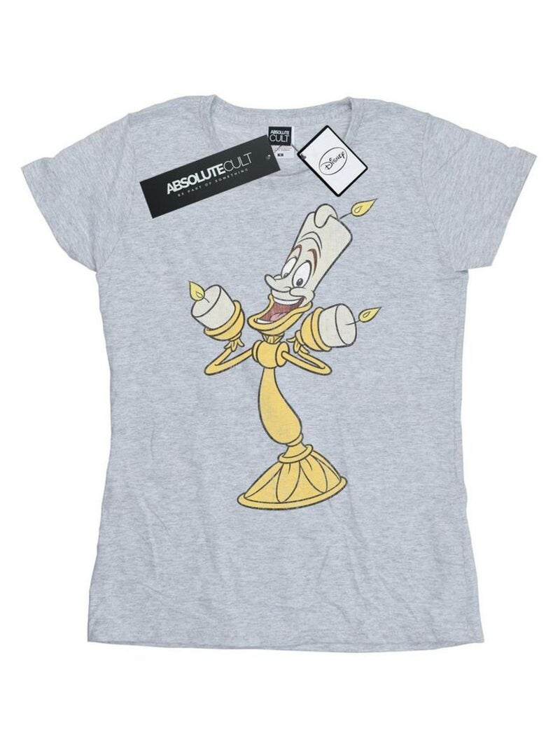 Disney - T-shirt BEAUTY AND THE BEAST Gris chiné - Kiabi