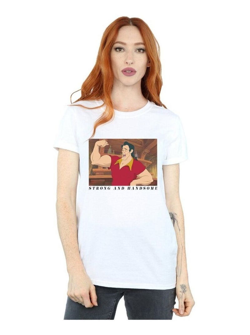 Disney - T-shirt BEAUTY AND THE BEAST HANDSOME BRUTE Blanc - Kiabi