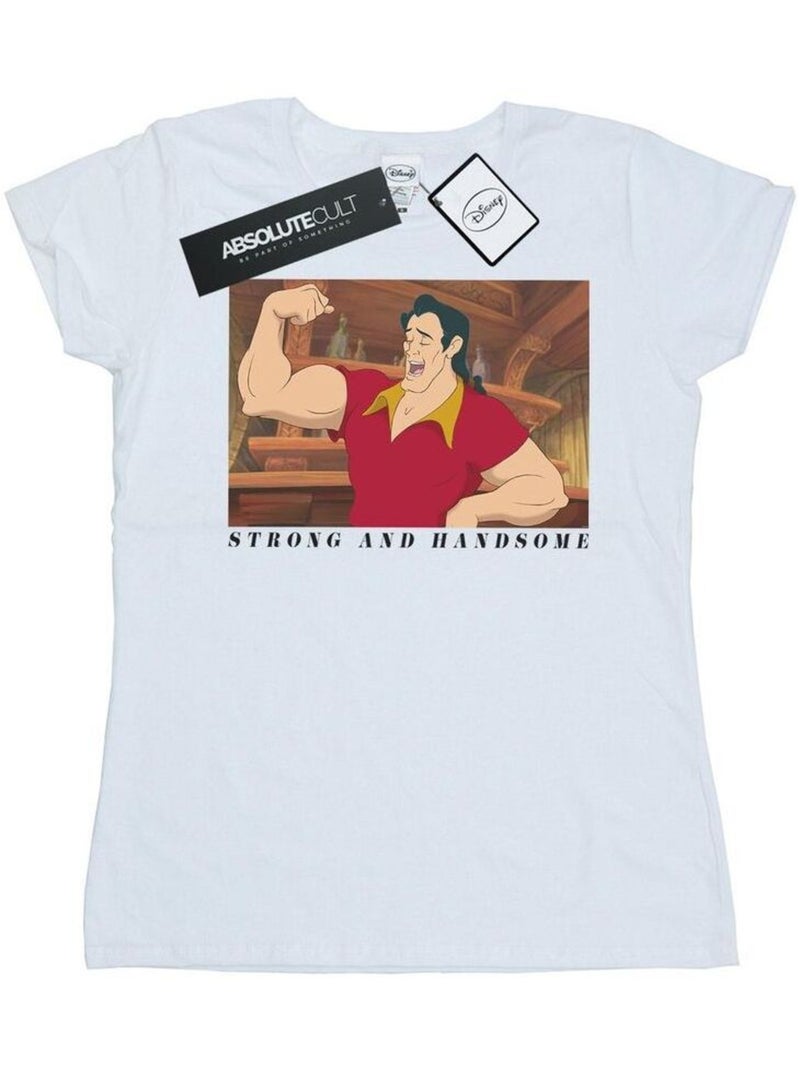 Disney - T-shirt BEAUTY AND THE BEAST HANDSOME BRUTE Blanc - Kiabi