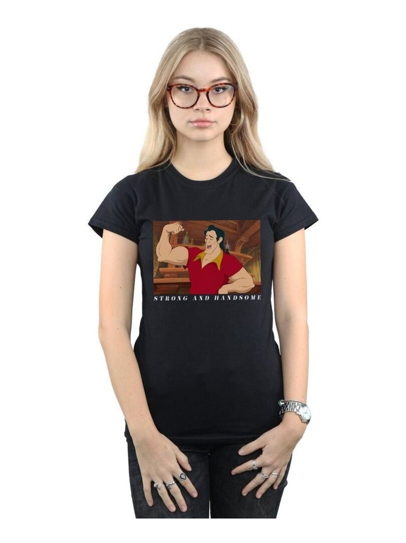 Disney - T-shirt BEAUTY AND THE BEAST HANDSOME BRUTE Noir - Kiabi