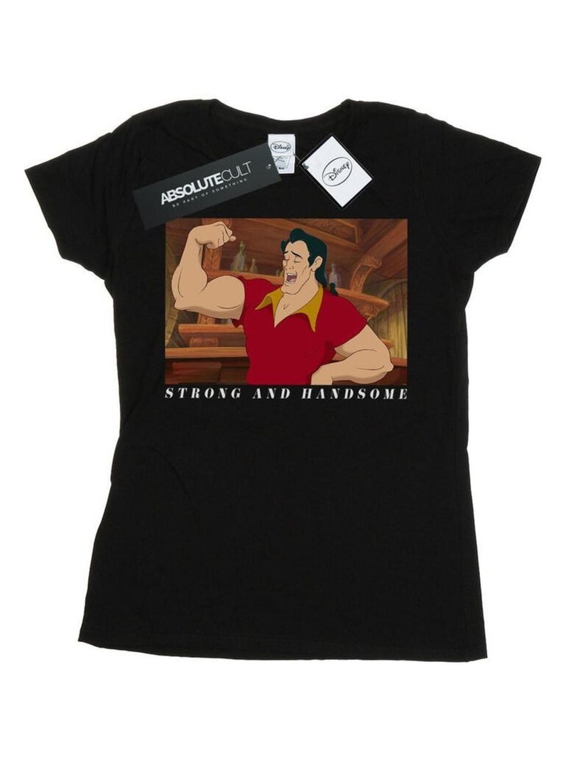 Disney - T-shirt BEAUTY AND THE BEAST HANDSOME BRUTE Noir - Kiabi