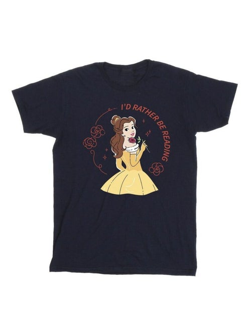 Disney - T-shirt BEAUTY AND THE BEAST I'D RATHER BE READING - Kiabi