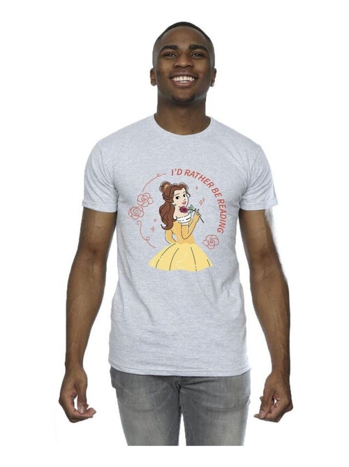 Disney - T-shirt BEAUTY AND THE BEAST I'D RATHER BE READING - Kiabi