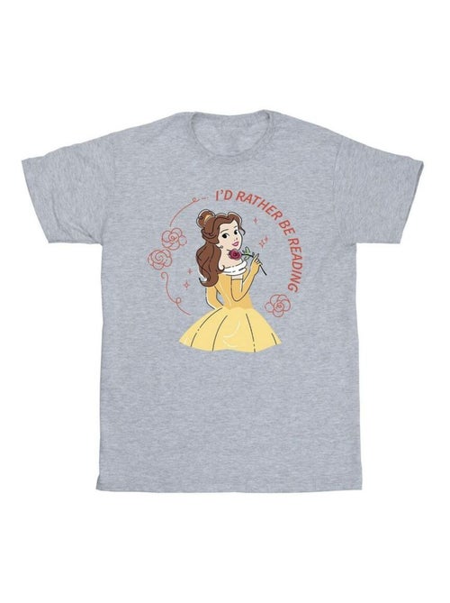 Disney - T-shirt BEAUTY AND THE BEAST I'D RATHER BE READING - Kiabi