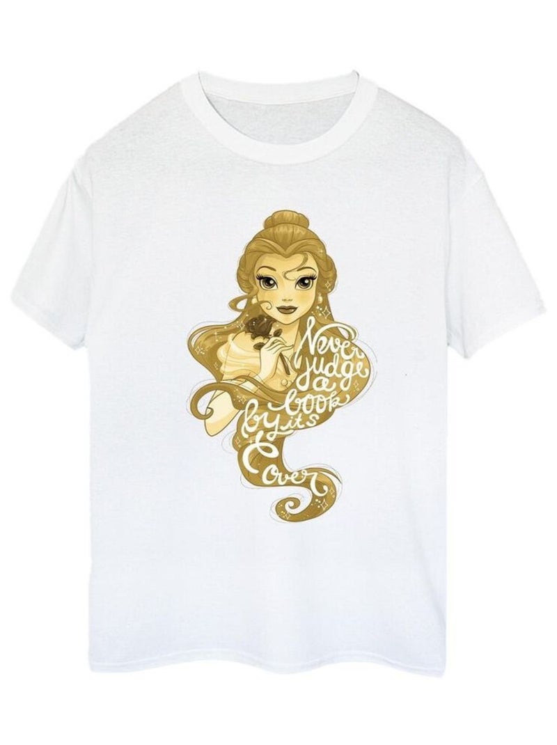Disney - T-shirt BEAUTY AND THE BEAST NEVER JUDGE Blanc - Kiabi