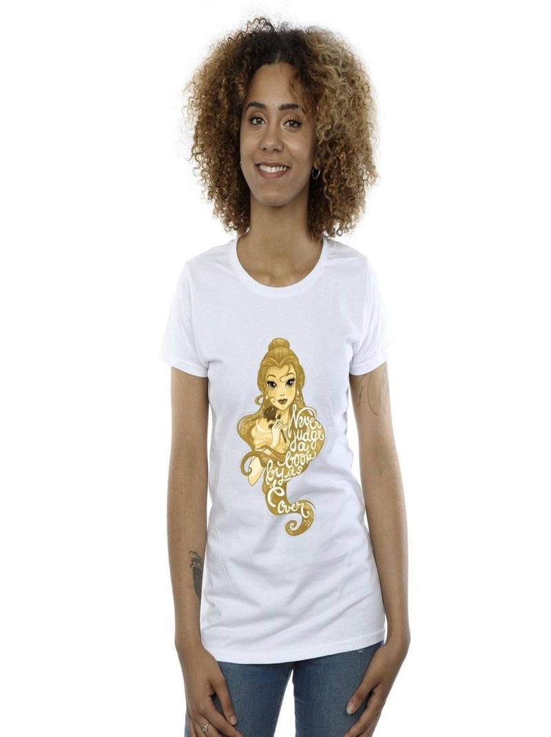Disney - T-shirt BEAUTY AND THE BEAST NEVER JUDGE Blanc - Kiabi