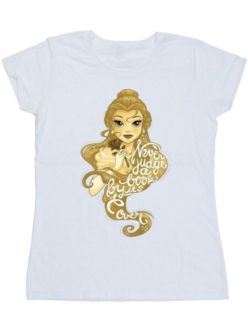 Disney - T-shirt BEAUTY AND THE BEAST NEVER JUDGE Blanc - Kiabi