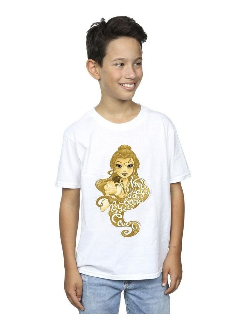 Disney - T-shirt BEAUTY AND THE BEAST NEVER JUDGE Blanc - Kiabi