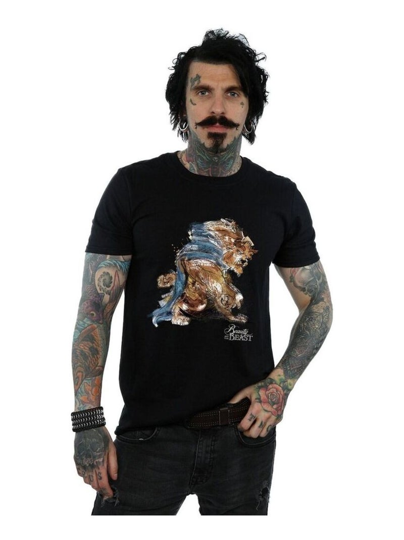 Disney - T-shirt BEAUTY AND THE BEAST Noir - Kiabi