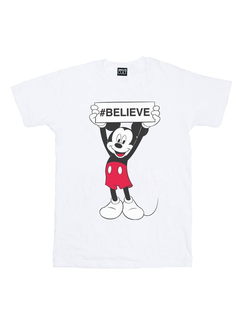 Disney - T-shirt BELIEVE Blanc - Kiabi