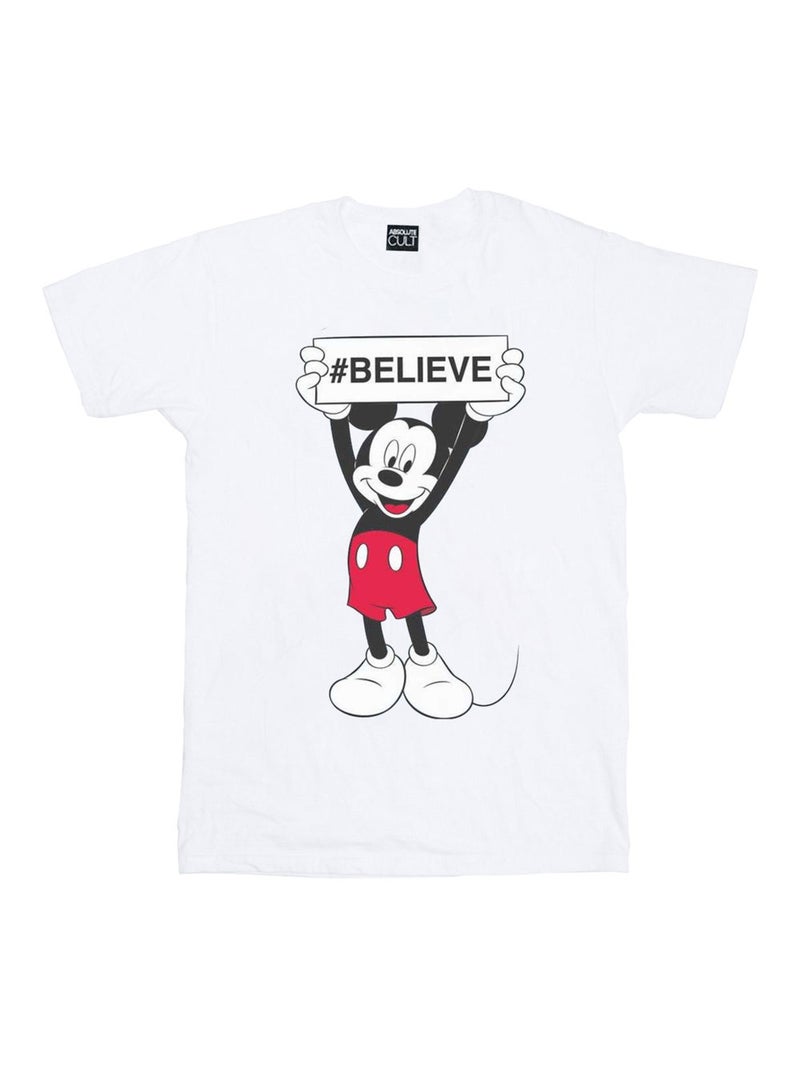 Disney - T-shirt BELIEVE Blanc - Kiabi