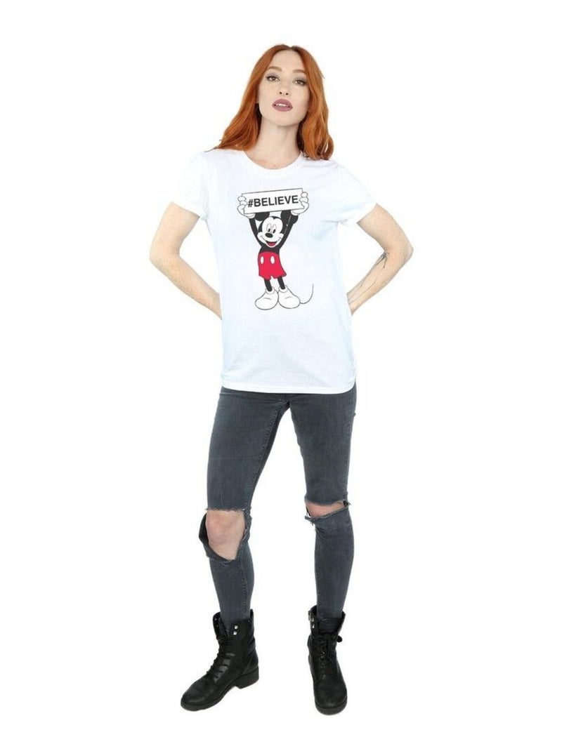 Disney - T-shirt BELIEVE Blanc - Kiabi