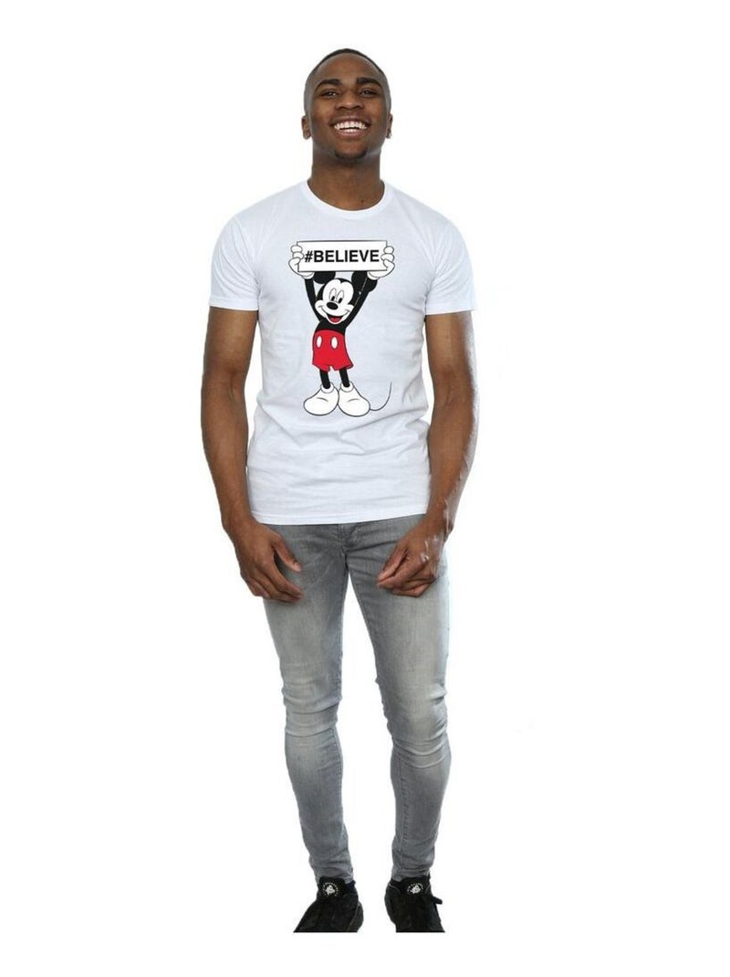 Disney - T-shirt BELIEVE Blanc - Kiabi