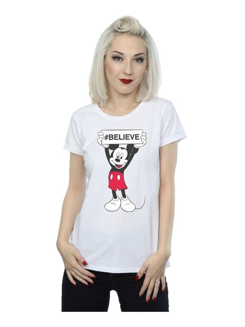 Disney - T-shirt BELIEVE Blanc - Kiabi