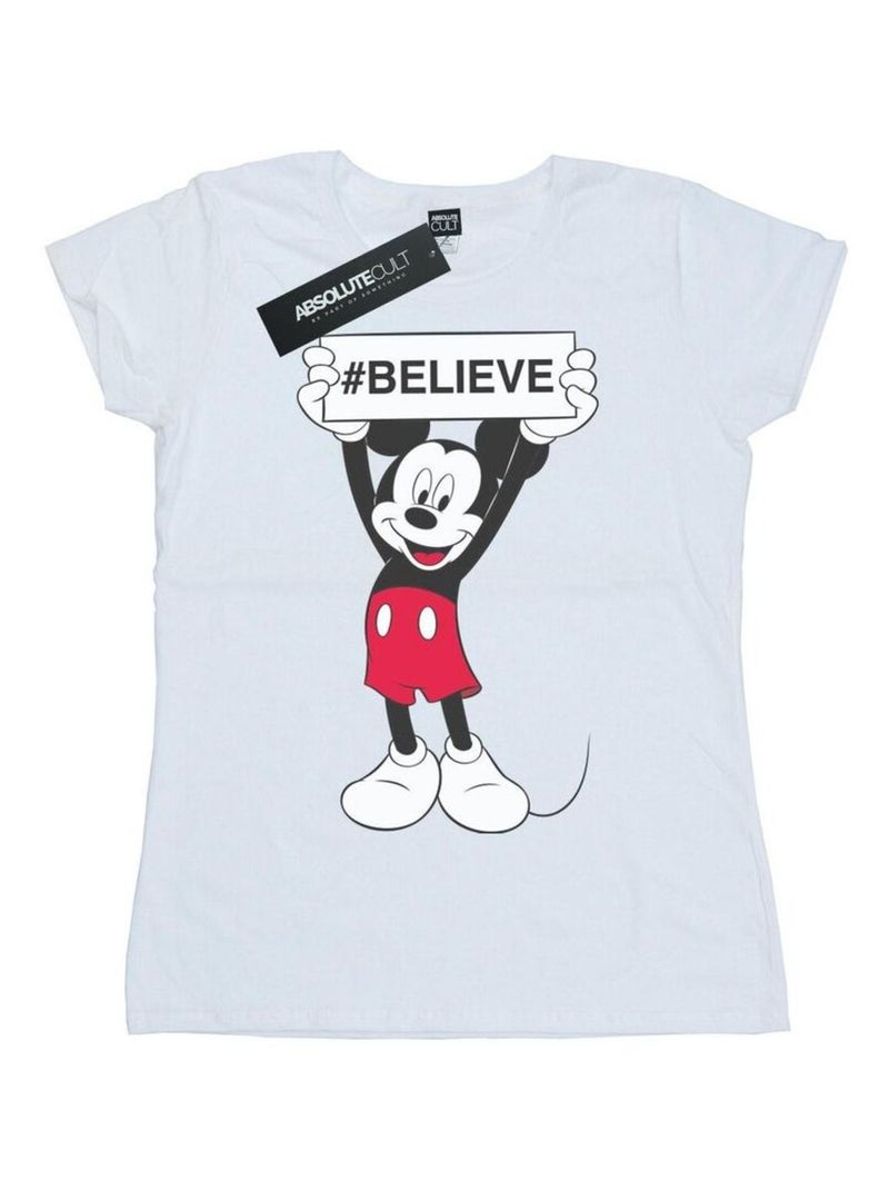 Disney - T-shirt BELIEVE Blanc - Kiabi