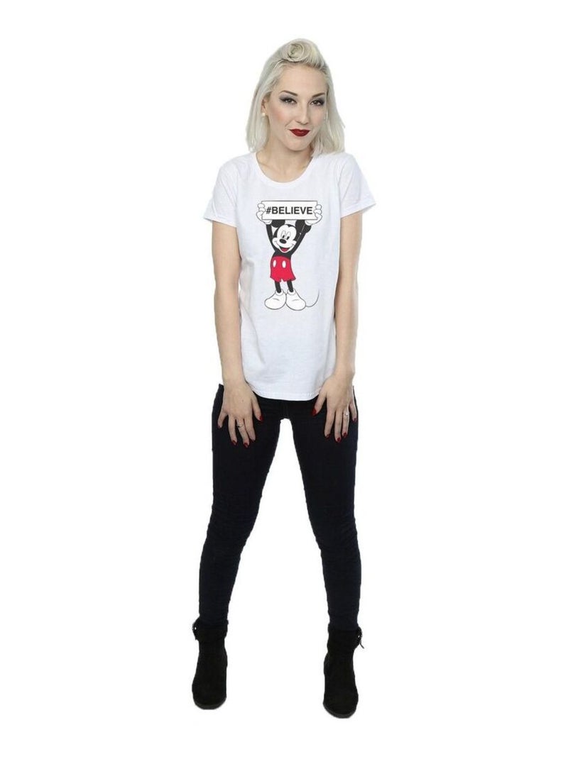 Disney - T-shirt BELIEVE Blanc - Kiabi