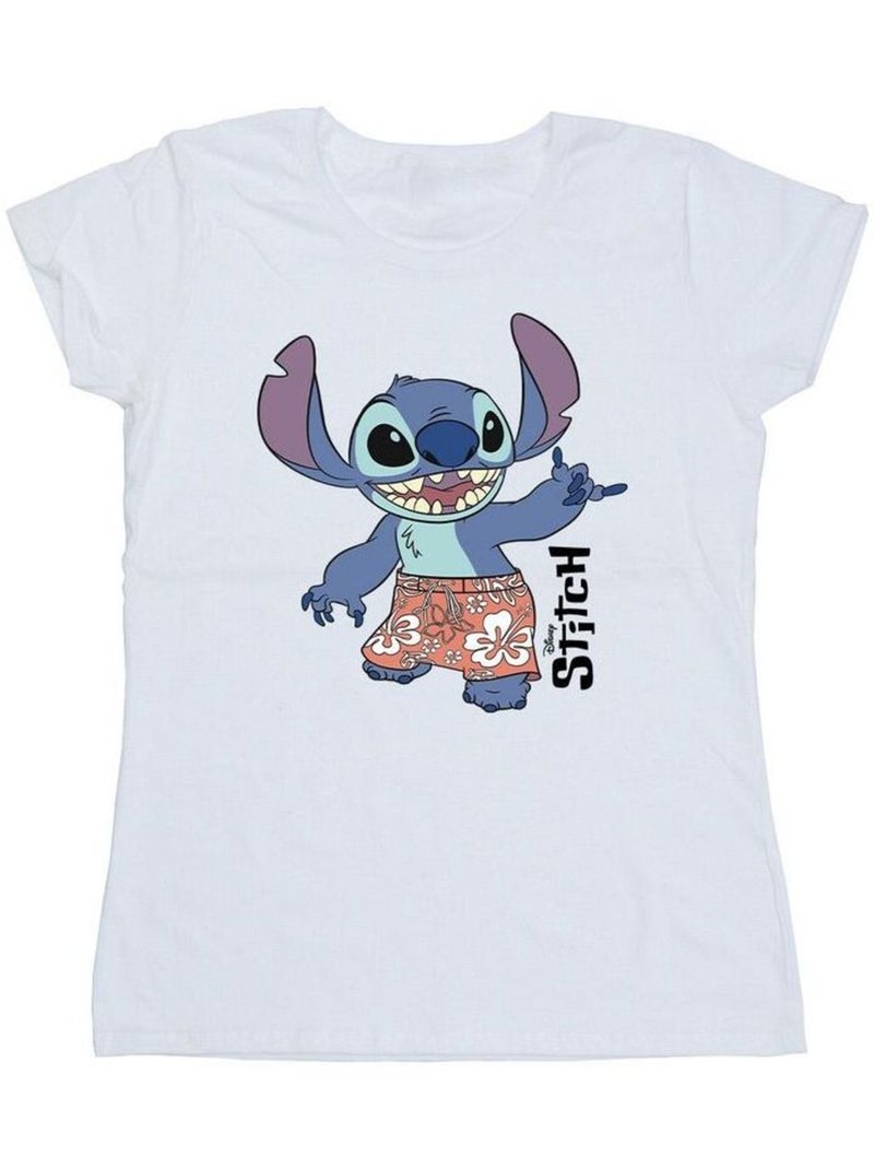 Disney - T-shirt BERMUDA SHORTS Blanc - Kiabi