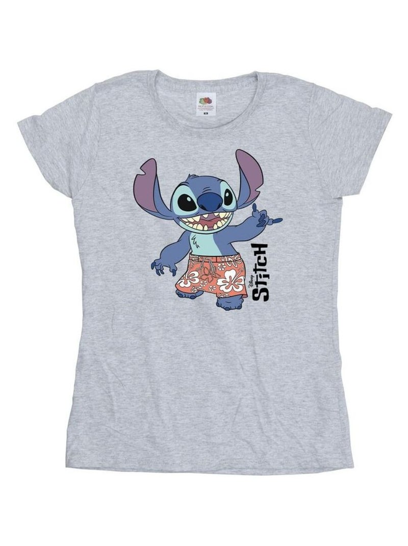 Disney - T-shirt BERMUDA SHORTS Gris chiné - Kiabi