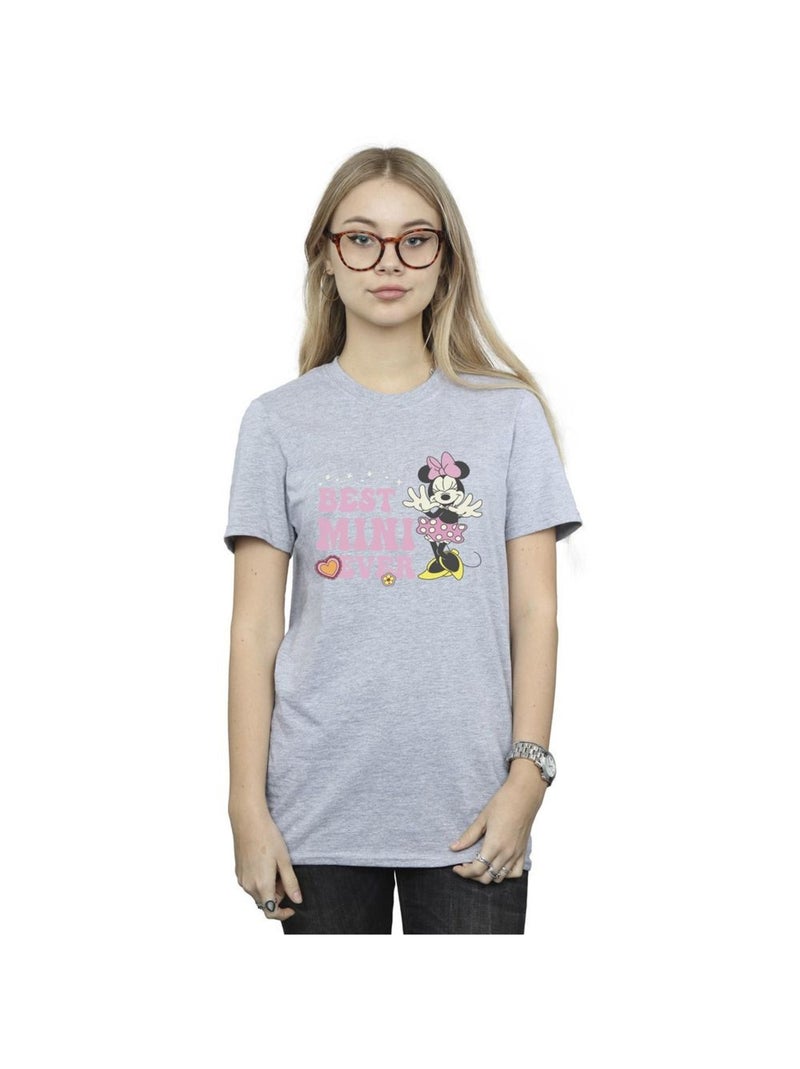 Disney - T-shirt BEST MINI EVER Gris chiné - Kiabi