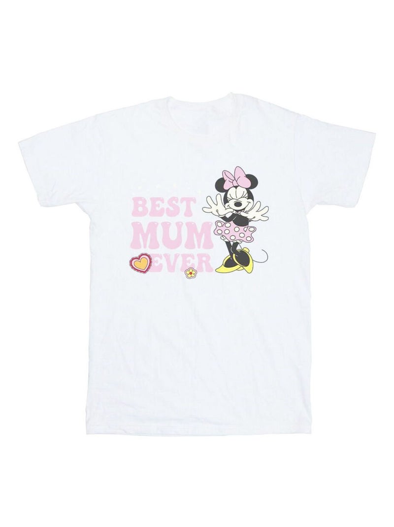 Disney - T-shirt BEST MUM EVER Blanc - Kiabi