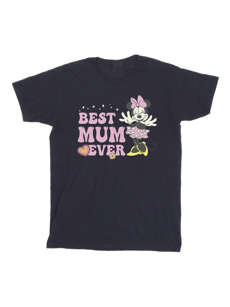 Disney - T-shirt BEST MUM EVER Bleu marine - Kiabi
