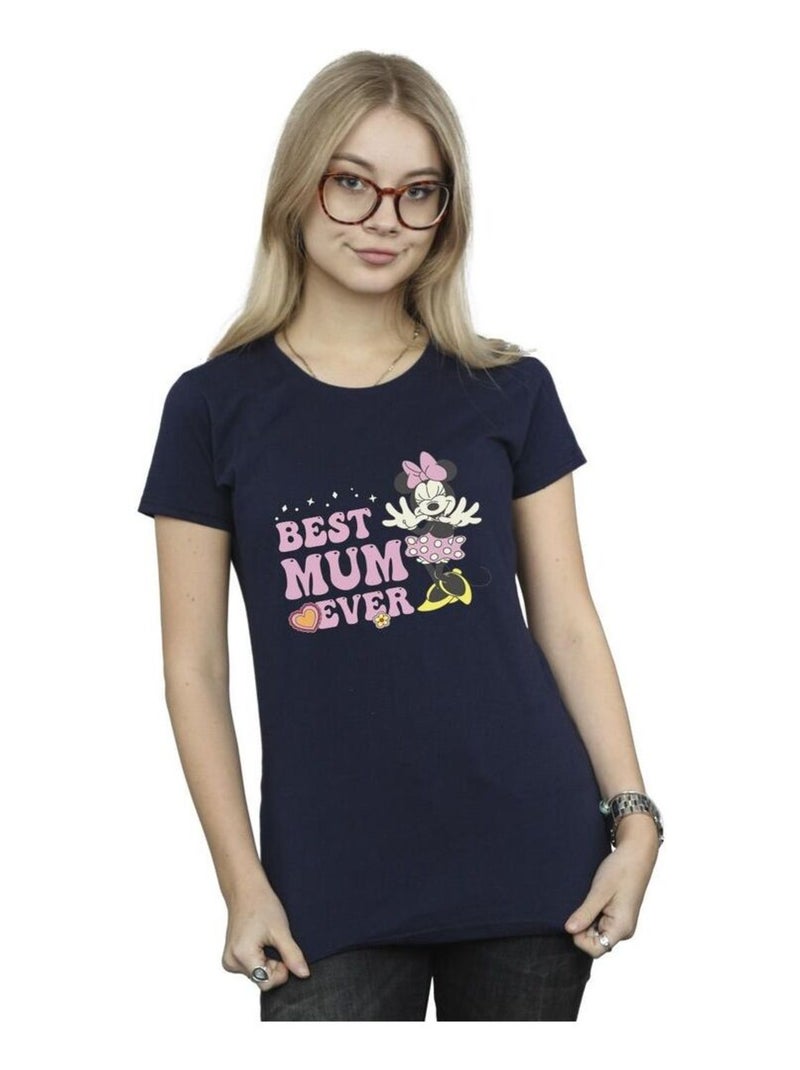 Disney - T-shirt BEST MUM EVER Bleu marine - Kiabi