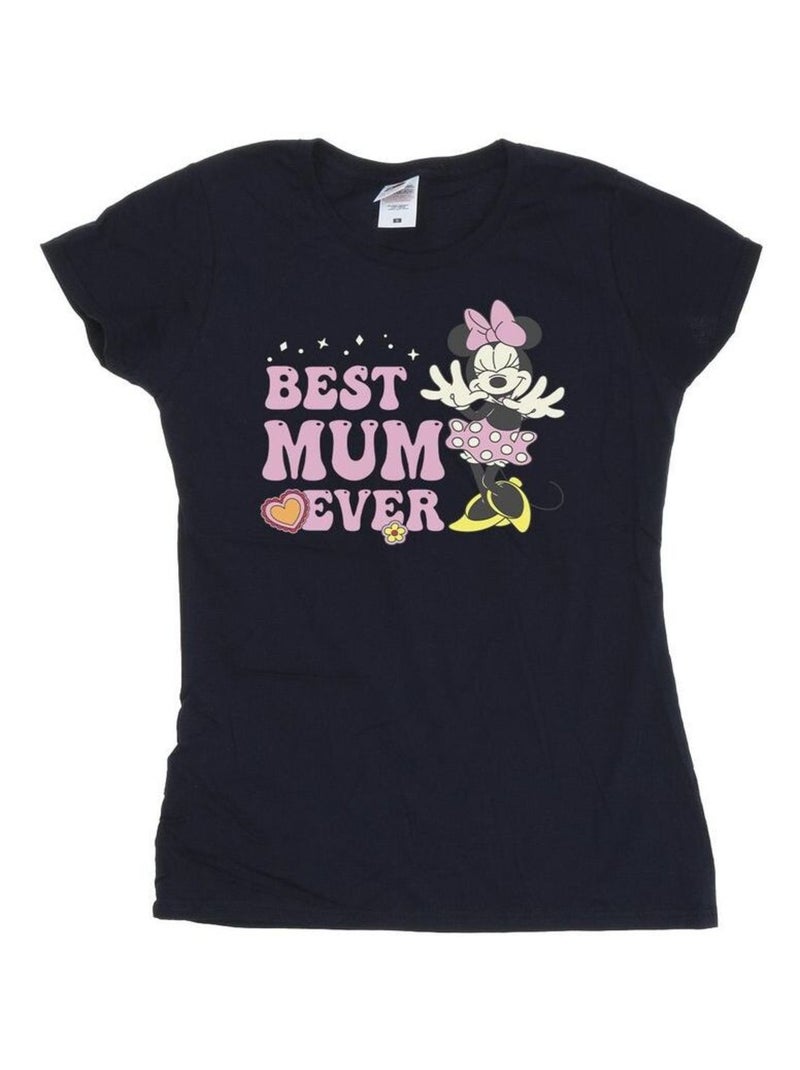 Disney - T-shirt BEST MUM EVER Bleu marine - Kiabi