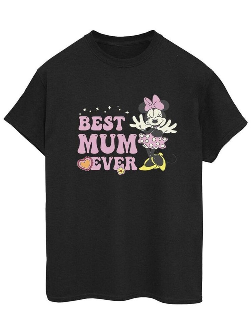 Disney - T-shirt BEST MUM EVER Noir - Kiabi