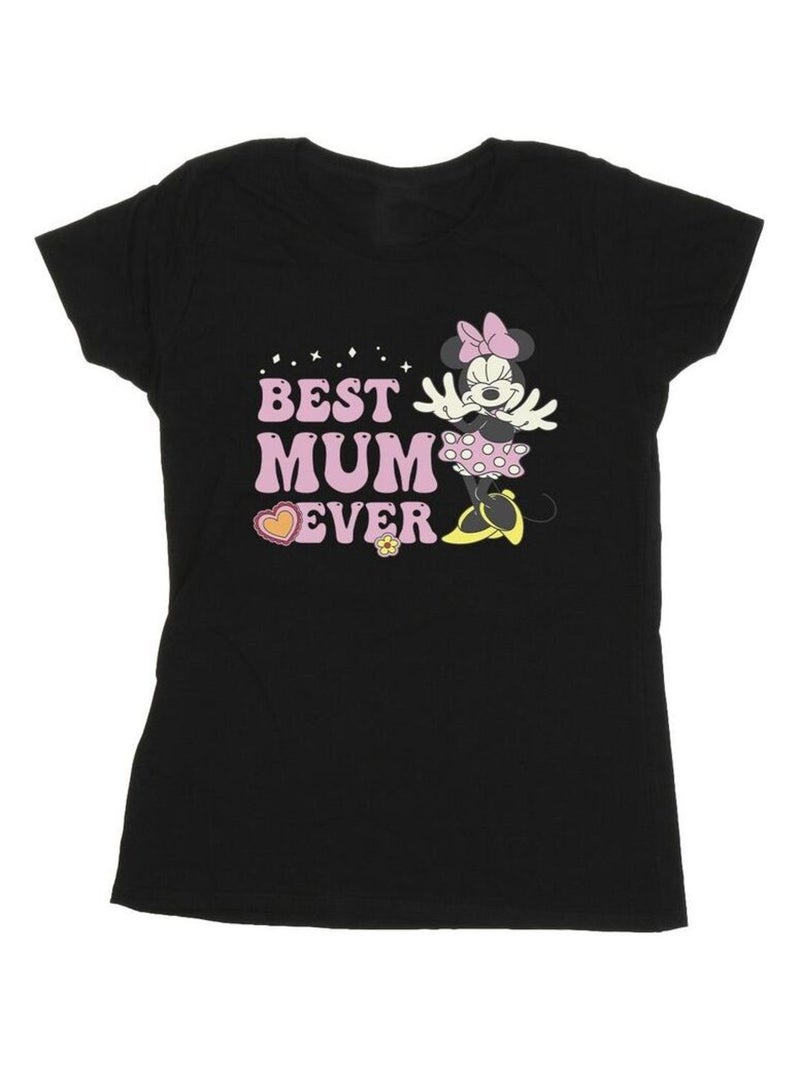 Disney - T-shirt BEST MUM EVER Noir - Kiabi