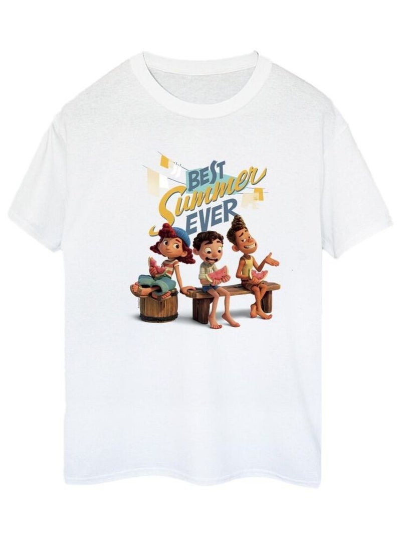 Disney - T-shirt BEST SUMMER EVER Blanc - Kiabi