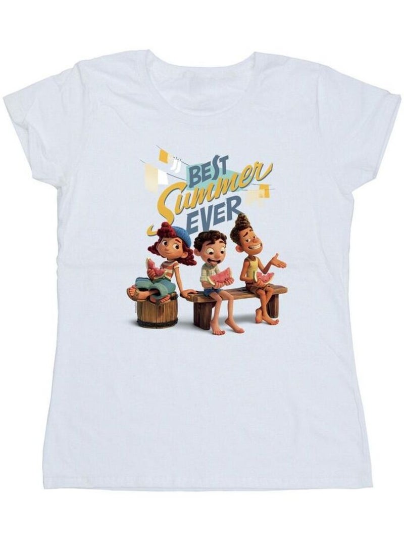 Disney - T-shirt BEST SUMMER EVER Blanc - Kiabi