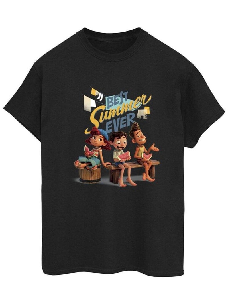 Disney - T-shirt BEST SUMMER EVER Noir - Kiabi